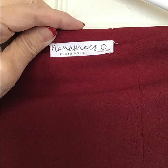 Ladies Nanamacs Burgandy Skirt Size Large - Picture 8 of 14